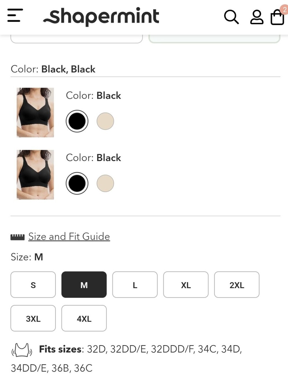Shapermint Essentials Every Day Wireless Jelly Nude Bra - Picture 4 of 4